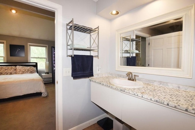 1559 Bay St Unit 53, Taunton, MA 02780 - bathroom with vanity and baseboards