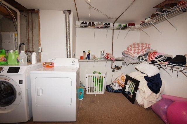 1559 Bay St Unit 53, Taunton, MA 02780 - washroom with independent washer and dryer and carpet flooring