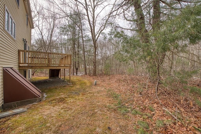 227 Village St, Millis, MA 02054 - view of yard featuring a wooden deck