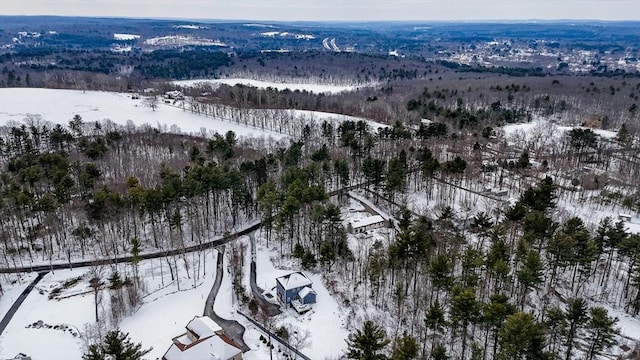 view of snowy aerial view