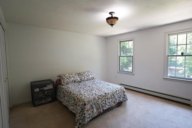 42 Wall St, Middleboro, MA 02346 - bedroom with baseboard heating, multiple windows, and carpet flooring