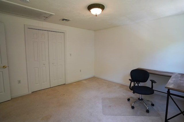 42 Wall St, Middleboro, MA 02346 - office area featuring attic access and carpet