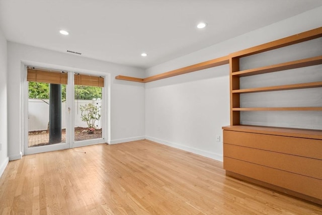 227 Summit Unit W207, Brookline, MA 02446 - unfurnished room featuring baseboards, light wood-type flooring, and recessed lighting