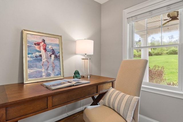 view of home office