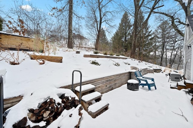 view of snowy yard