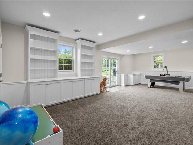 10 Beech St, Millis, MA 02054 - recreation room featuring recessed lighting, carpet, and baseboards