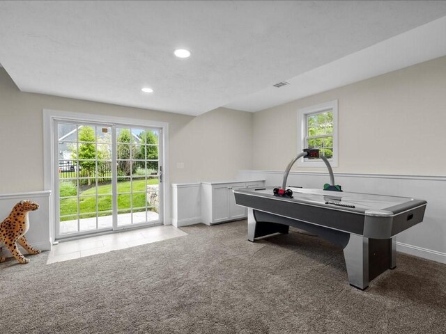 10 Beech St, Millis, MA 02054 - playroom featuring carpet, recessed lighting, and baseboards