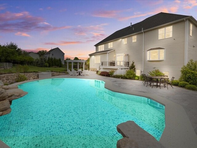 10 Beech St, Millis, MA 02054 - swimming pool with a patio area and a pergola
