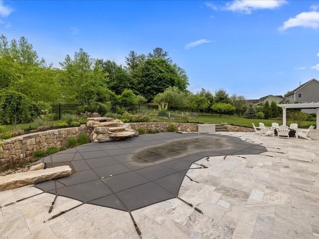 10 Beech St, Millis, MA 02054 - view of patio / terrace featuring an outdoor fire pit