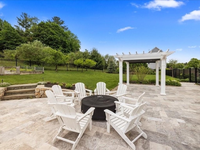 10 Beech St, Millis, MA 02054 - view of patio with an outdoor fire pit