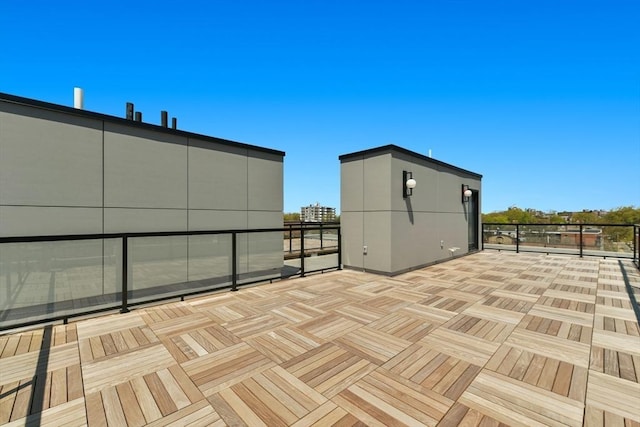 view of patio / terrace with a balcony