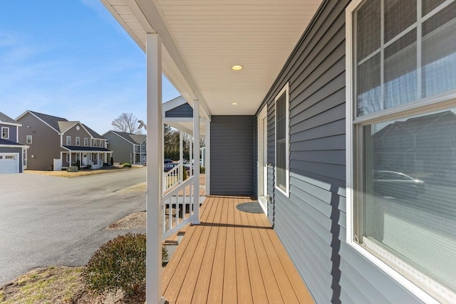 deck featuring a residential view