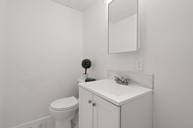 212 Fountain St Unit A, Framingham, MA 01702 - bathroom featuring a paneled ceiling and vanity