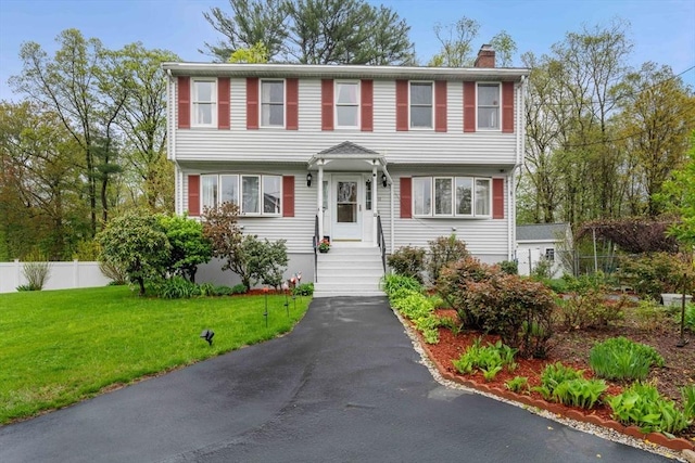 11 Douglas Ave, Burlington, MA 01803 - colonial inspired home with a chimney and asphalt driveway