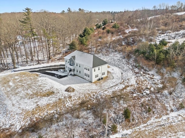 view of snowy aerial view