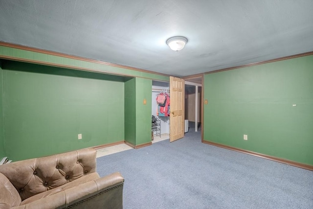 71 Webber Rd, Brookfield, MA 01506 - finished basement with baseboards and carpet flooring