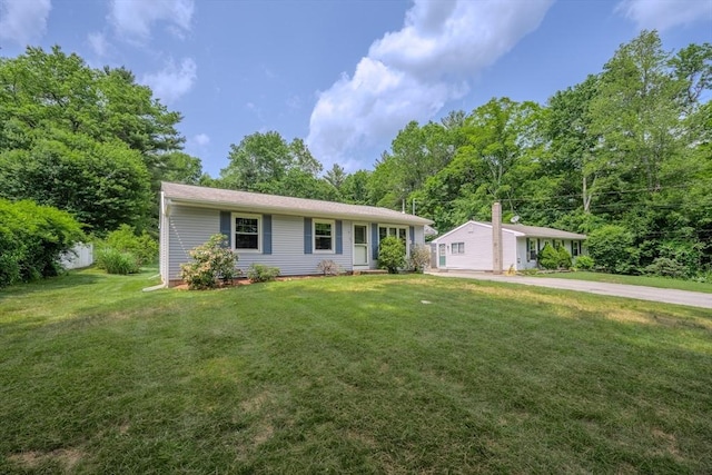 71 Webber Rd, Brookfield, MA 01506 - view of front of house with a front lawn