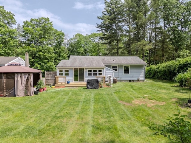 71 Webber Rd, Brookfield, MA 01506 - rear view of house with a gazebo and a deck