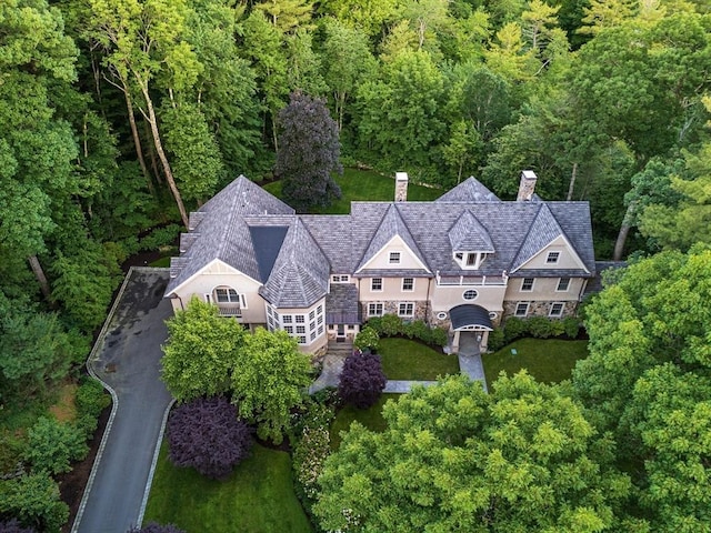 56 Cart Path Rd, Weston, MA 02493 - view from above of property featuring a forest