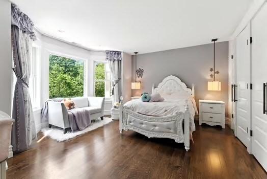56 Cart Path Rd, Weston, MA 02493 - bedroom with dark wood-style flooring
