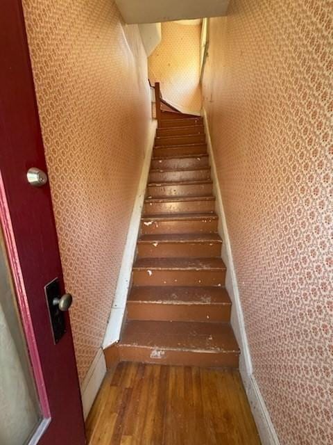 99 Beacon St, Boston, MA 02136 - stairs featuring hardwood / wood-style floors