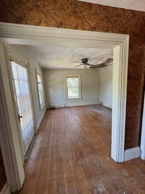 99 Beacon St, Boston, MA 02136 - empty room featuring hardwood / wood-style flooring and ceiling fan