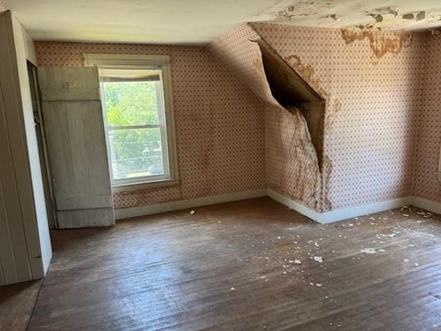 99 Beacon St, Boston, MA 02136 - additional living space with hardwood / wood-style flooring and vaulted ceiling