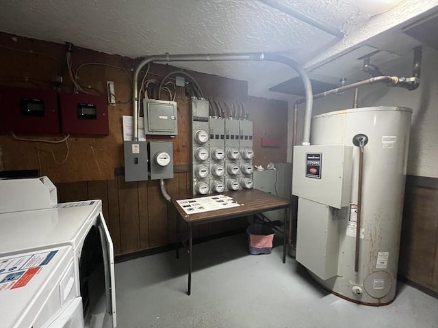 utilities with electric panel and water heater