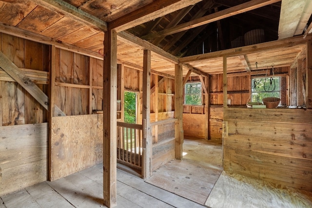 view of horse barn