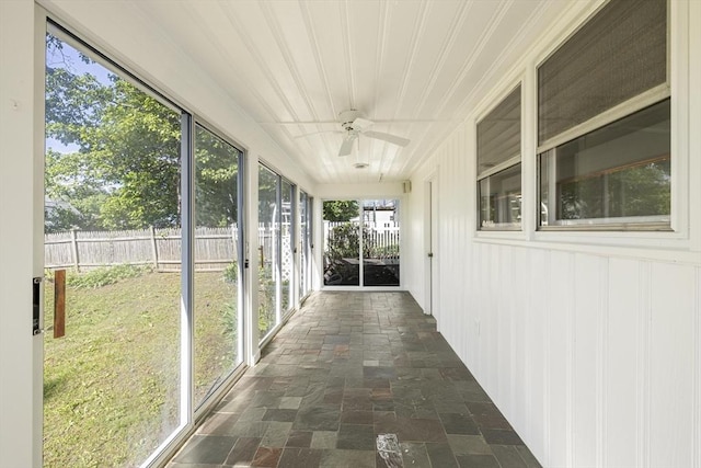32 Arden St, Holyoke, MA 01040 - unfurnished sunroom featuring ceiling fan