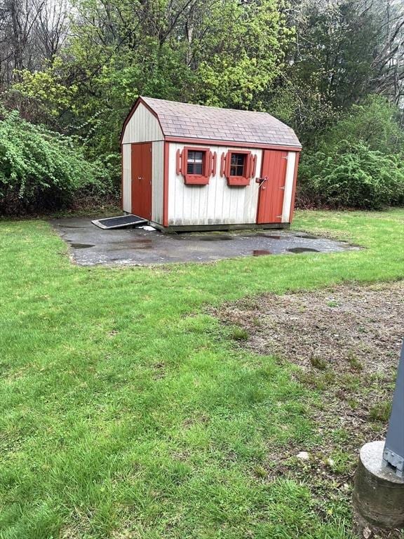 view of shed