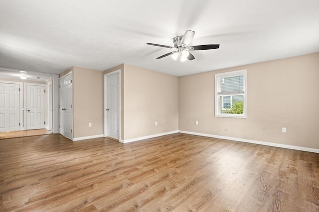 464 Ralph Talbot St, Weymouth, MA 02190 - spare room featuring baseboards, wood finished floors, and a ceiling fan