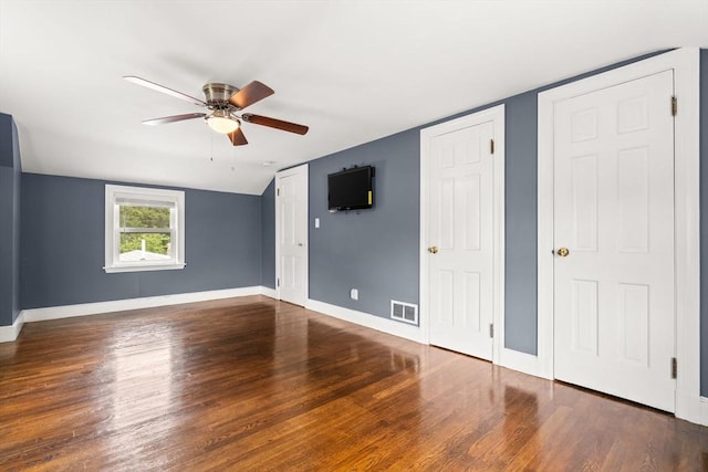 464 Ralph Talbot St, Weymouth, MA 02190 - unfurnished bedroom featuring wood finished floors, baseboards, and ceiling fan