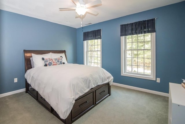 17 Stonepost Rd, Pelham, NH 03076 - bedroom featuring light carpet, baseboards, and a ceiling fan