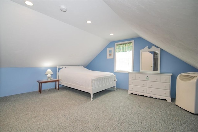 17 Stonepost Rd, Pelham, NH 03076 - carpeted bedroom featuring lofted ceiling and recessed lighting