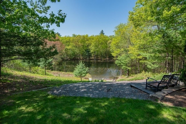 17 Stonepost Rd, Pelham, NH 03076 - view of grassy yard featuring a water view and a view of trees