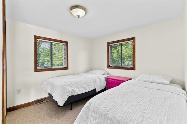 bedroom featuring carpet