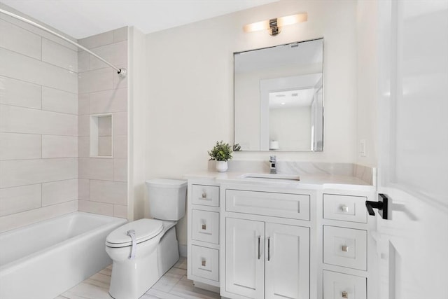 7 Fulton Rd, Lexington, MA 02420 - bathroom with toilet, shower / bathing tub combination, and vanity