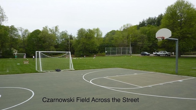 view of basketball court featuring community basketball court