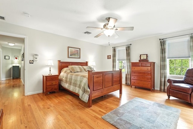 167 Orchard Rd, East Longmeadow, MA 01028 - bedroom featuring light wood-style flooring, baseboards, and a ceiling fan