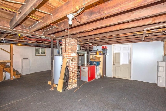 37 Border St, Springfield, MA 01104 - unfinished below grade area with gas water heater