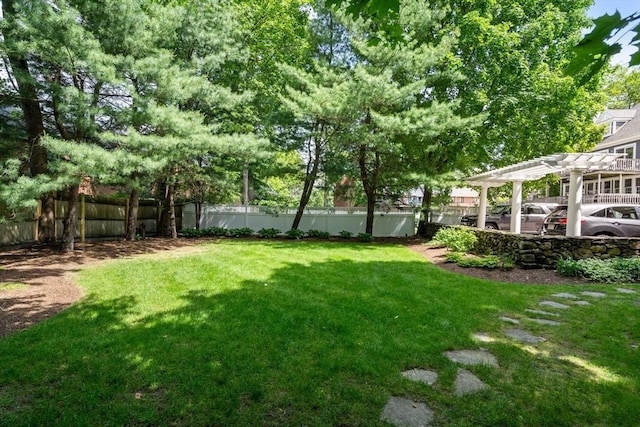 19 Woodbine St Unit B, Newton, MA 02466 - view of yard featuring a pergola