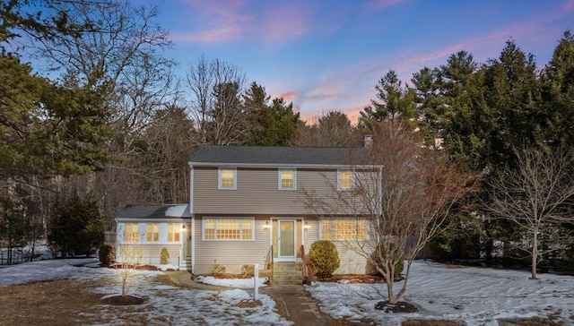 view of front of home featuring entry steps