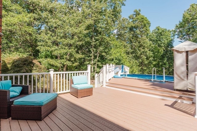 view of wooden deck