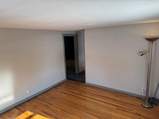 empty room featuring wood-type flooring