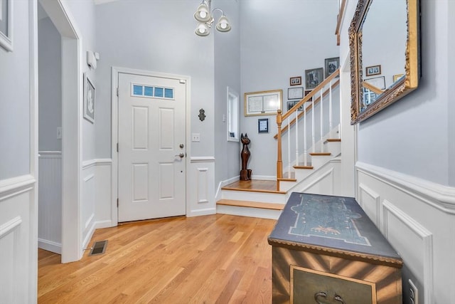 entryway featuring light hardwood / wood-style flooring