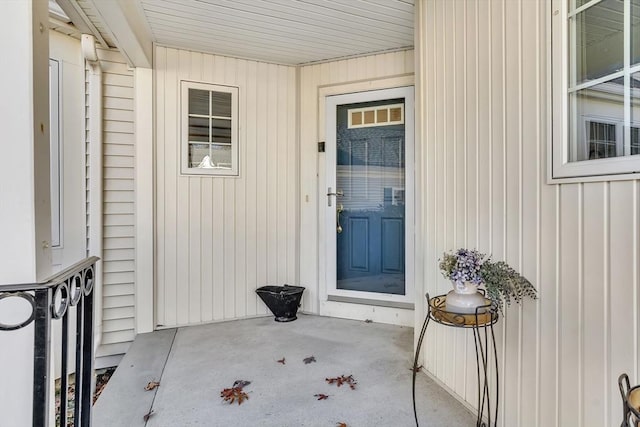 view of doorway to property