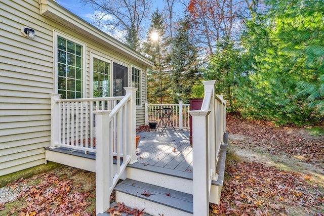 view of wooden deck