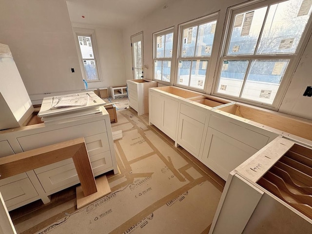 kitchen featuring white cabinetry and a healthy amount of sunlight