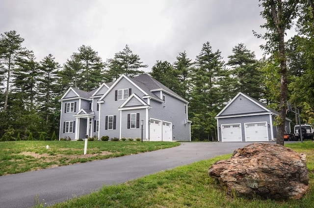 view of front property with a front lawn